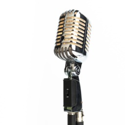 Retro Microphone Desk Lamp - Silver/Upcycled Elvis Looks Like Shure Sh55 Mancave Studio Home Theater Decor Modern Interior - thumbnail 2