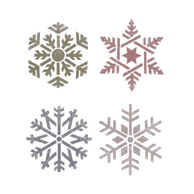 Snow Flower Stencils For Crafting Canvas Wall Art Decor Reusable Template - image 1