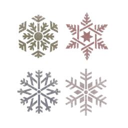 Snow Flower Stencils For Crafting Canvas Wall Art Decor Reusable Template