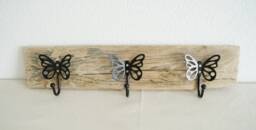 Driftwood Coat Rack With Butterfly Hook I - Length 57 cm