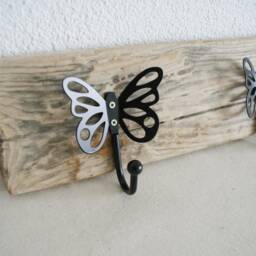 Driftwood Coat Rack With Butterfly Hook I - Length 57 cm - thumbnail 2