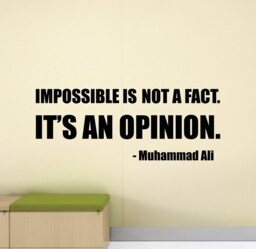 Muhammad Ali Quote Wall Decal Impossible Is Not A Fact Boxing Poster Sport Boxer Gift Room Mural Vinyl Sticker Gym Decor Art Print N89