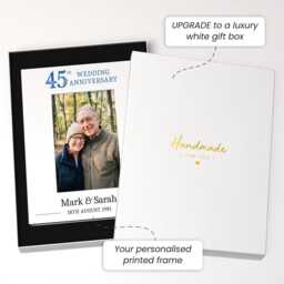 Personalised 45Th Wedding Anniversary Gifts - Sapphire Photo Frame - thumbnail 2