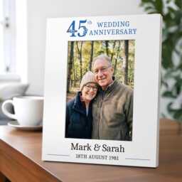 Personalised 45Th Wedding Anniversary Gifts - Sapphire Photo Frame - thumbnail 1