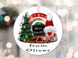 Personalised Teacher Gonk Christmas Bauble Gift Present Keepsake Novelty Tree Xmas Daughter Teaching Assistant