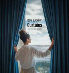 100% Blackout Velvet Curtain For Bedroom, Custom Size Thermal Drapes, Bedroom Living Room