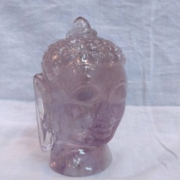 Amethyst Buddha, Gemstone Buddha, Gautam Buddha Bust, Meditating Shakyamuni Crystal Decor, Spiritual Home Decor - thumbnail 2