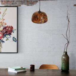 Ceramic Pendant Light Custom Pottery Lampshade - thumbnail 2