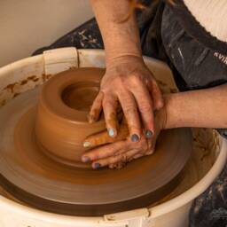 Ceramic Pendant Light Custom Pottery Lampshade - thumbnail 4