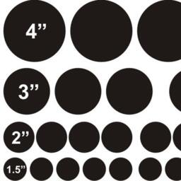 Polka Dots, 2 Colors, 5 Sizes - Vinyl Wall Decals Stickers, Kids Room, Nursery, Children Bubbles, Rings, Circles - thumbnail 2