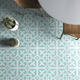 Mosaic Wall Art, Vinyl Floor Tiles, Kitchen Decor, Bathroom Tile Decal, Stickers, Pack Of 10 - Skumtd - thumbnail 1