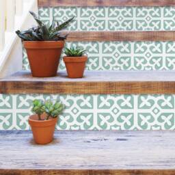 Mosaic Wall Art, Vinyl Floor Tiles, Kitchen Decor, Bathroom Tile Decal, Stickers, Pack Of 10 - Skumtd - thumbnail 3