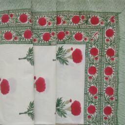 Hand Block Printed Cotton Bed Sheet Natural Dyes, Jaipur Made - thumbnail 4