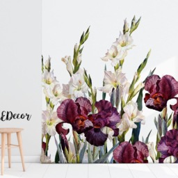 Floral Classic Meadow Removable Wallpaper, Mural, Wall Nature, Flowers, Peel & Stick, Covering, Art, Decor #32 - thumbnail 3