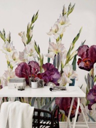 Floral Classic Meadow Removable Wallpaper, Mural, Wall Nature, Flowers, Peel & Stick, Covering, Art, Decor #32 - thumbnail 2