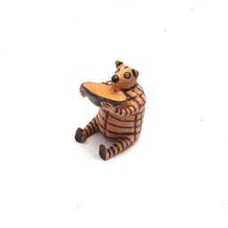 Small Hedgehog-Shaped Pink Micaceous Clay Vase , Greek Ancient Teddy Bear Museum Copy - thumbnail 3