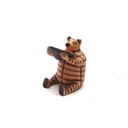 Small Hedgehog-Shaped Pink Micaceous Clay Vase , Greek Ancient Teddy Bear Museum Copy - thumbnail 1