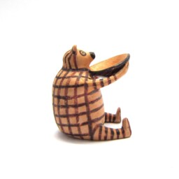 Small Hedgehog-Shaped Pink Micaceous Clay Vase , Greek Ancient Teddy Bear Museum Copy - thumbnail 2