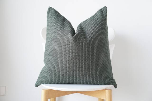 Green & Gray Tribal Hemp Hand Woven Natural Dye Color Hmong Lumbar Pillow Cover - image 1