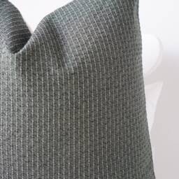 Green & Gray Tribal Hemp Hand Woven Natural Dye Color Hmong Lumbar Pillow Cover - thumbnail 3