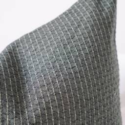 Green & Gray Tribal Hemp Hand Woven Natural Dye Color Hmong Lumbar Pillow Cover - thumbnail 2