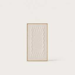 Framed Woven Wall Art - Neutral Japandi Decor Geometric Wool Tapestry Textured Fiber Wabi Sabi Hanging Iii
