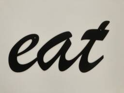 Metal Wall Decor. Eat Sign. Eat. Word Art. Shelf Home Black Kitchen Decor. Sign - thumbnail 1