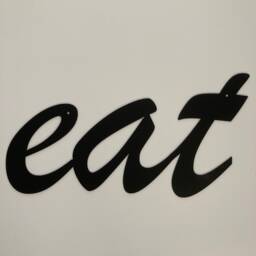 Metal Wall Decor. Eat Sign. Eat. Word Art. Shelf Home Black Kitchen Decor. Sign - thumbnail 4