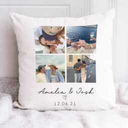 Personalised Photo Cushion - Collage Valentines Gift Boyfriend Cushion, Girlfriend Gifts - thumbnail 1