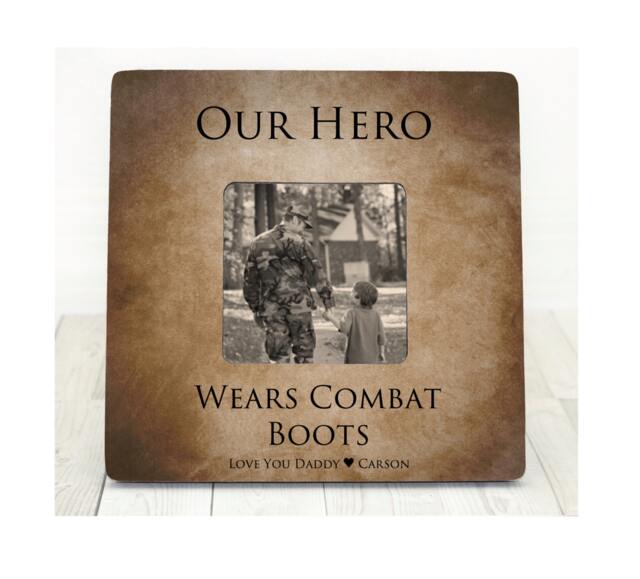 Personalized Military Picture Frame Hero Dad Gift - image 1