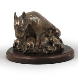 Bull Terrier - Mama, Dog Wooden Base Statue, Limited Edition, Artdog - thumbnail 2