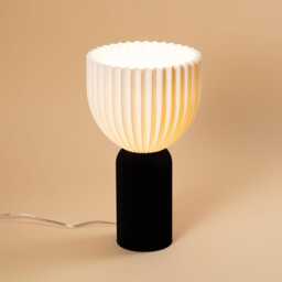 Lamp C Black X Snow White Minimalist Modern Lamp 3D Printed Made Of Bioplastic - thumbnail 1