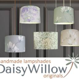 Lampshades in Laura Ashley Iona Silver Fabric Handmade Various Sizes Free Delivery - thumbnail 4