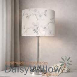 Lampshades in Laura Ashley Iona Silver Fabric Handmade Various Sizes Free Delivery - thumbnail 3