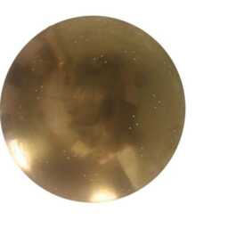 Mid Century Modern Brass Dome Light Perforated Design Flush Mount - thumbnail 3