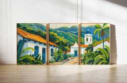 Set Of 3 El Salvador Posters, Central America Travel Prints, Wall Art, Coastal Decor, Gift, Landscape Prints - thumbnail 1