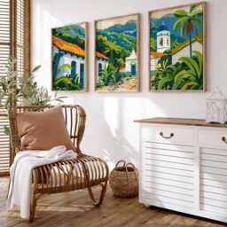 Set Of 3 El Salvador Posters, Central America Travel Prints, Wall Art, Coastal Decor, Gift, Landscape Prints - thumbnail 3