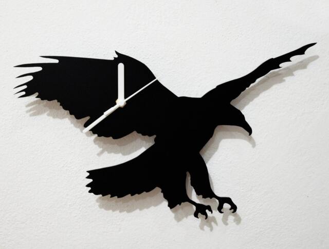Hawk Attacking Silhouette - Wall Clock - image 1