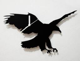Hawk Attacking Silhouette - Wall Clock