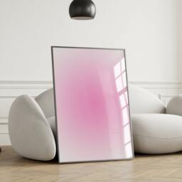 Pink Fade Aura Print Wall Art, Home Decor, Print, Trendy Modern Gallery Prints, Preppy 2386 - thumbnail 3