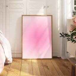 Pink Fade Aura Print Wall Art, Home Decor, Print, Trendy Modern Gallery Prints, Preppy 2386 - thumbnail 2