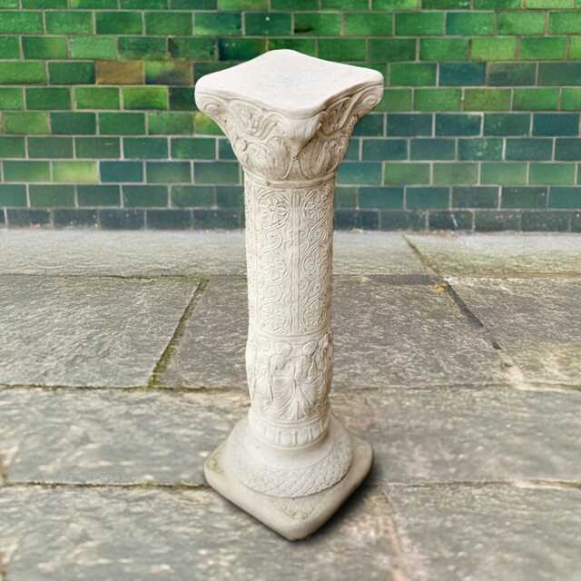 Stone Column Statue Concrete Pedestal Figurine Outdoor Plant Ornament Stand Lover Gift Handmade Garden & Home Decor Yard Art - image 1
