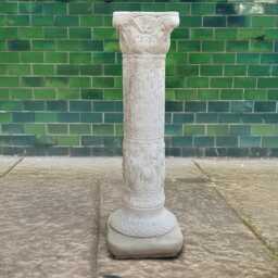 Stone Column Statue Concrete Pedestal Figurine Outdoor Plant Ornament Stand Lover Gift Handmade Garden & Home Decor Yard Art - thumbnail 3