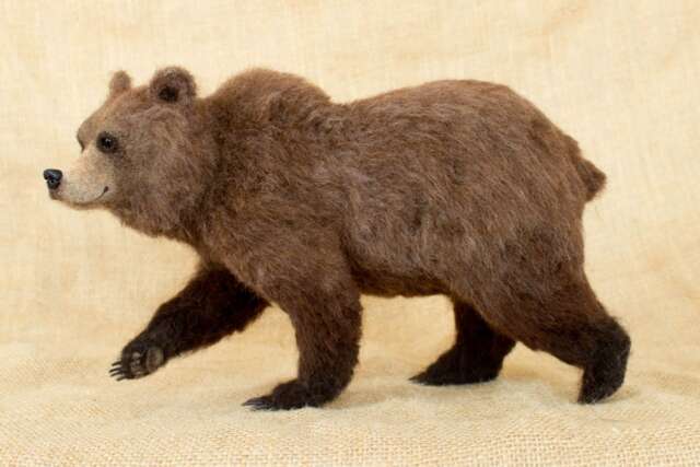 Made To Order Needle Felted Bear Custom Needle Felted Animal Sculpture - image 1