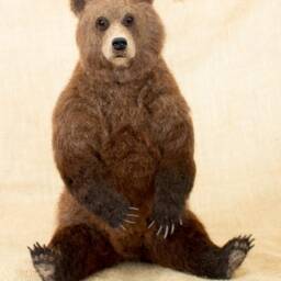 Made To Order Needle Felted Bear Custom Needle Felted Animal Sculpture - thumbnail 4