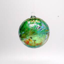 E00-62 Handblown Iridescent Ornament Emerald - thumbnail 2