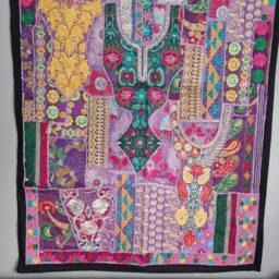 Vintage Sari Wall Hanging 100x150cm. Indian Home Deco - thumbnail 2