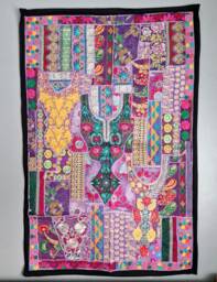 Vintage Sari Wall Hanging 100x150cm. Indian Home Deco - thumbnail 1