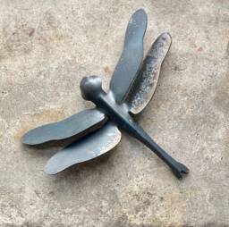 Dragonfly Wall Art, 2 Sizes, Decor, Steel Garden Metal Sculpture, Insect Art - thumbnail 1