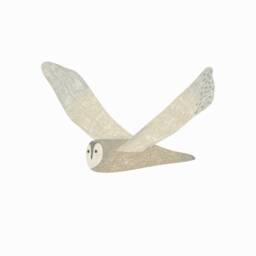 Pencil Owl Fabric Wall Sticker. Removable & Reusable - thumbnail 1